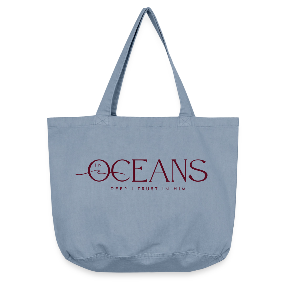 Oceans - Stoffbeutel groß - vintage light blue