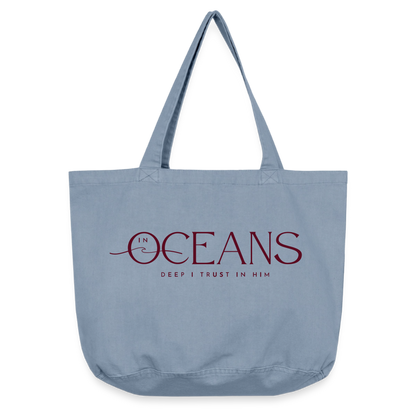 Oceans - Stoffbeutel groß - vintage light blue