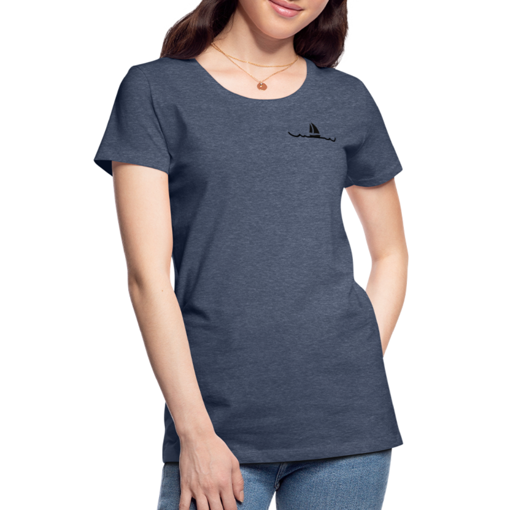 Peace in his presence - Frauen T-Shirt - Blau meliert