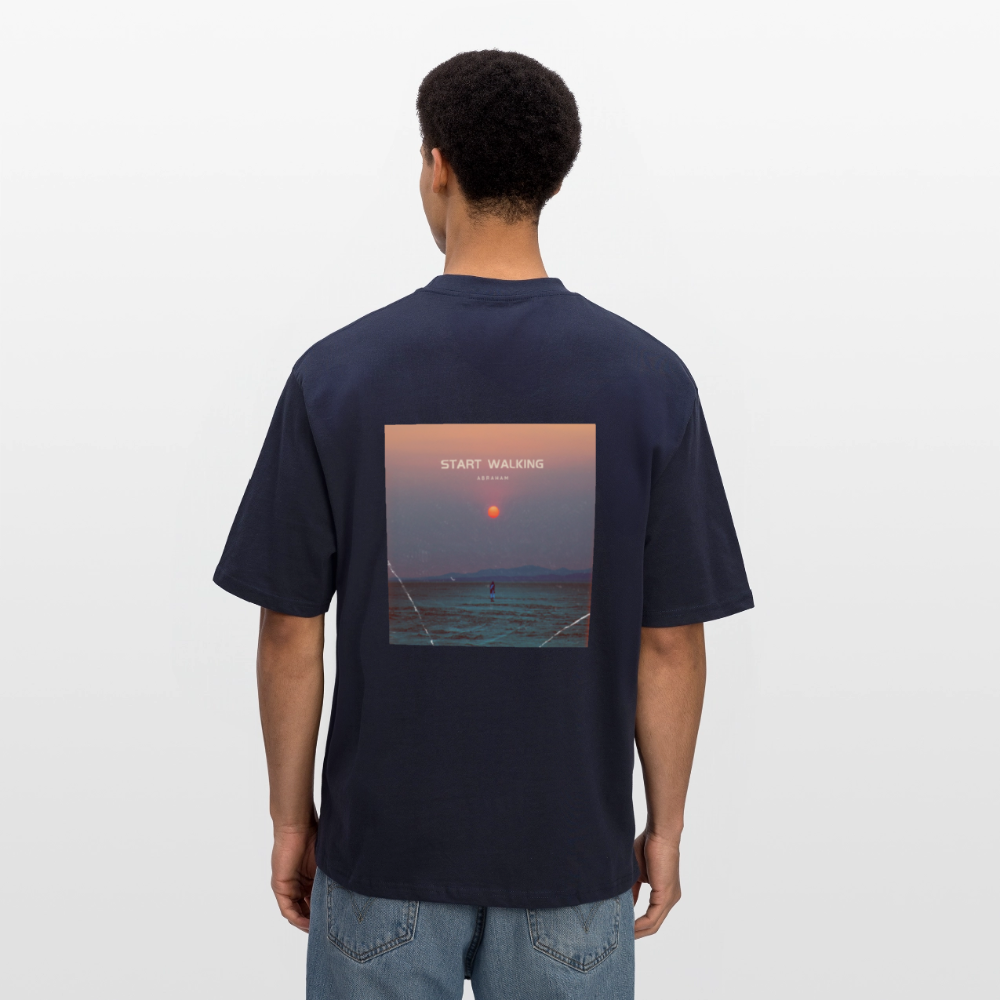 Start Walking - Oversized Unisex T-Shirt - Navy