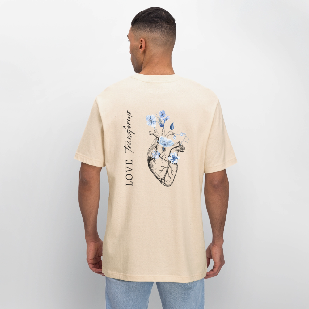 Love transforms - Oversized Unisex T-Shirt - Weißgrau