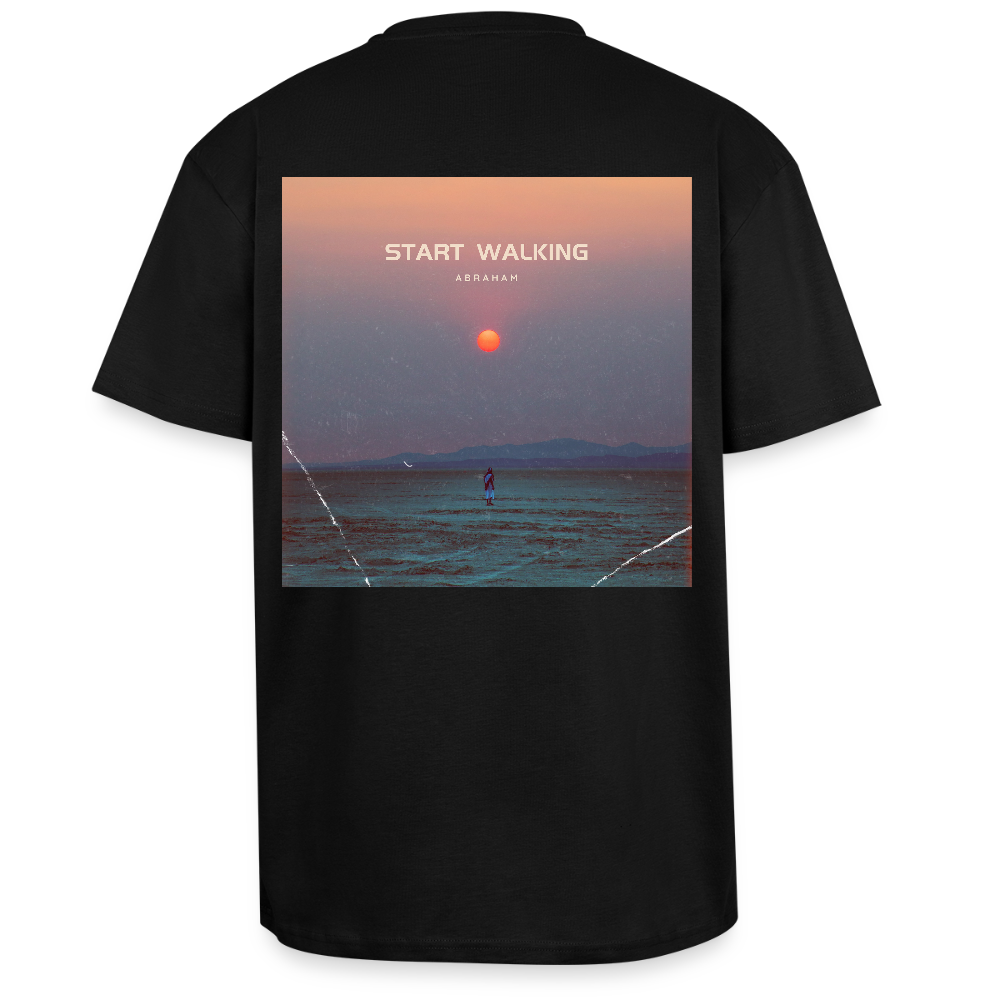 Start Walking - Oversized Unisex T-Shirt - Schwarz