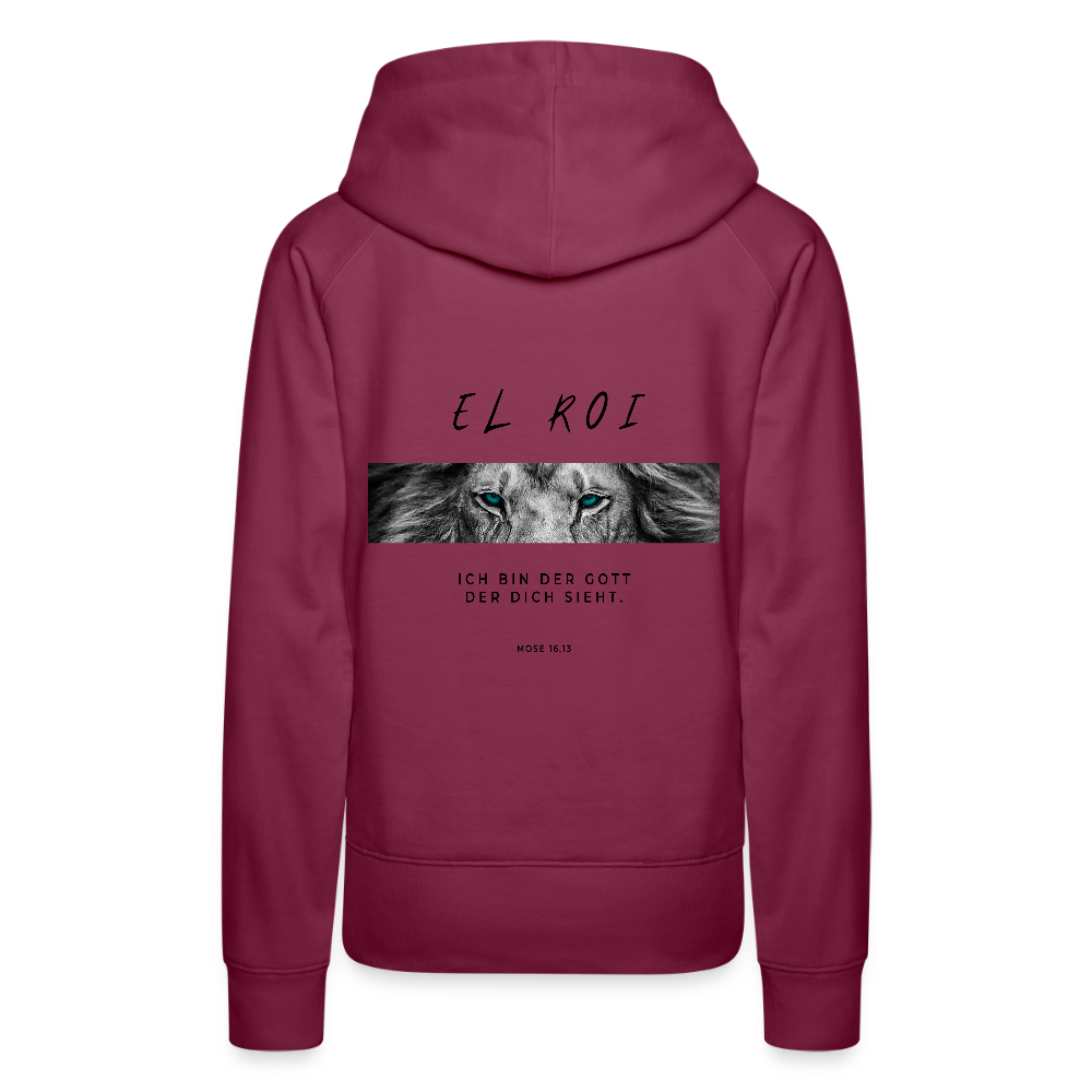 El Roi - Hoodie (Frau) - Bordeaux
