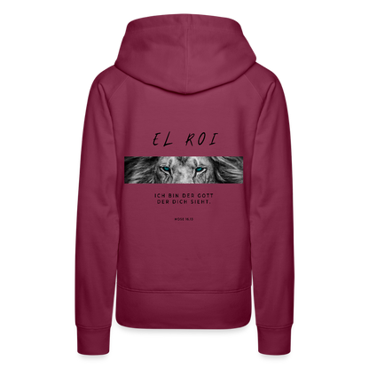El Roi - Hoodie (Frau) - Bordeaux