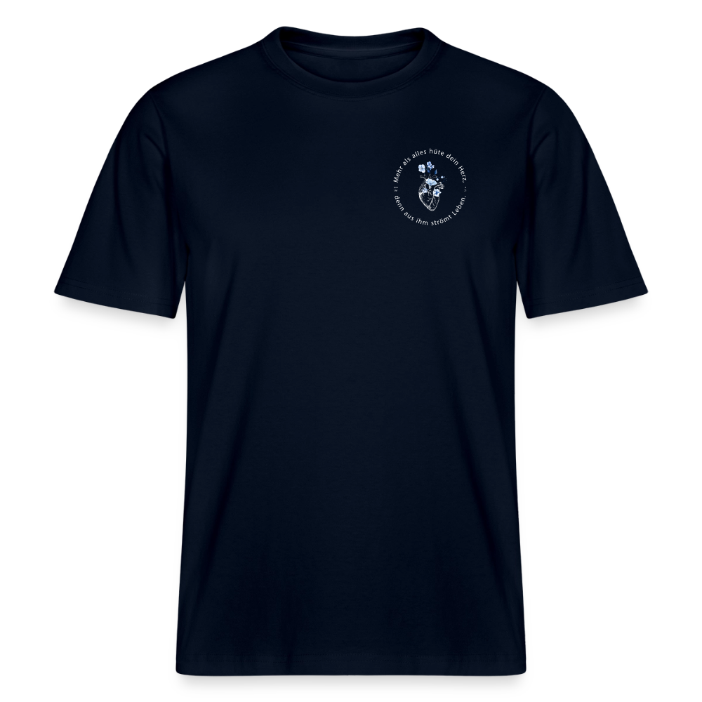 Behüte dein Herz - Unisex Bio-T-Shirt - Navy