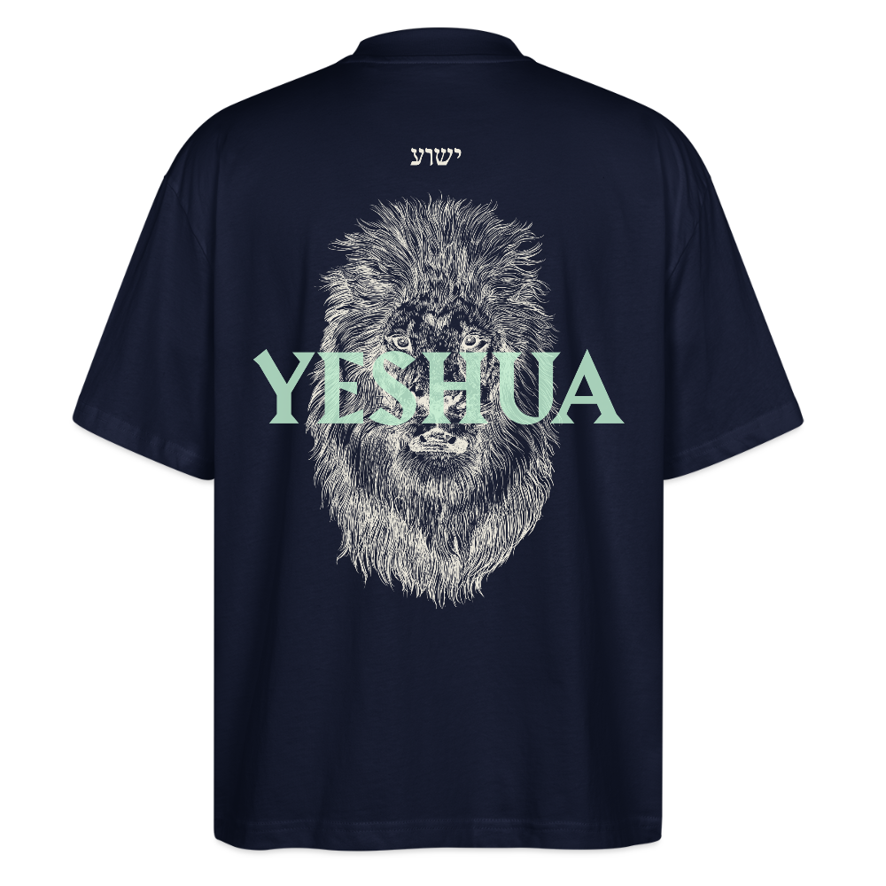 Yeshua Backprint - Unisex Oversized T-Shirt - Navy