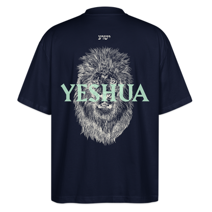 Yeshua Backprint - Unisex Oversized T-Shirt - Navy
