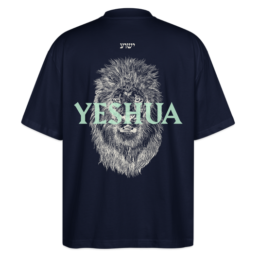 Yeshua Backprint - Unisex Oversized T-Shirt - Navy