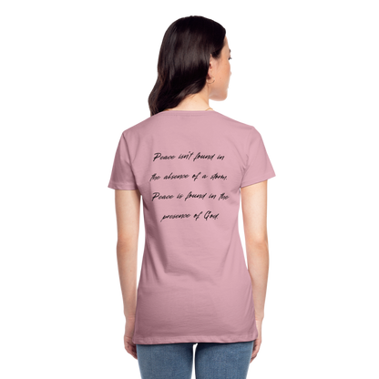 Peace in his presence - Frauen T-Shirt - Hellrosa
