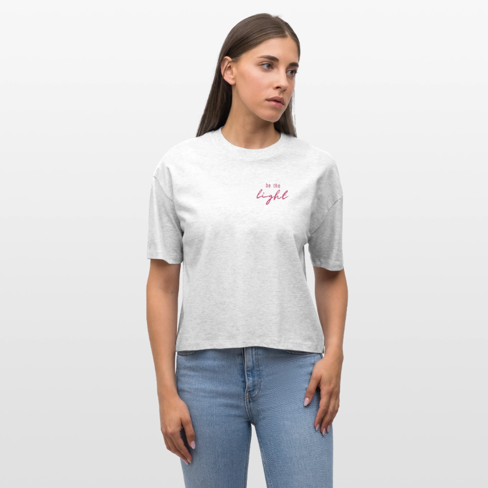 be the light - Frauen T-Shirt - Weiß meliert