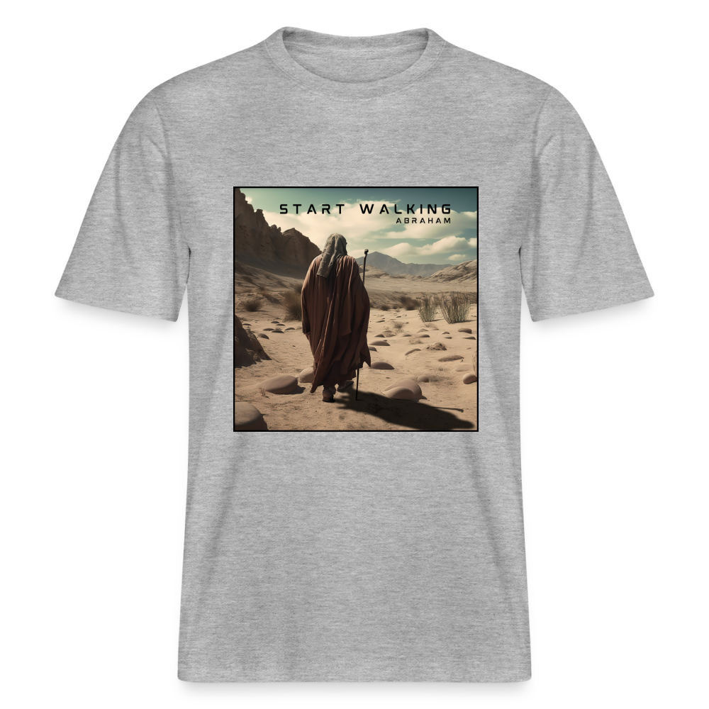 Start walking - Unisex Bio-T-Shirt - Grau meliert