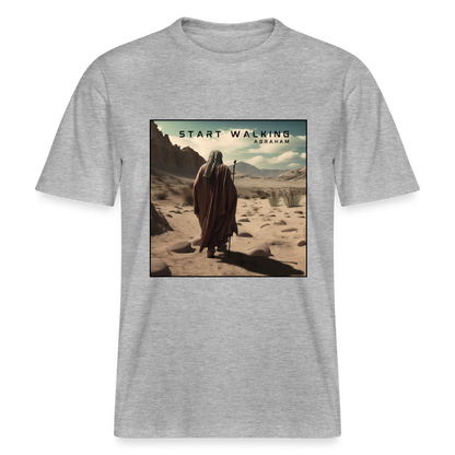 Start walking - Unisex Bio-T-Shirt - Grau meliert
