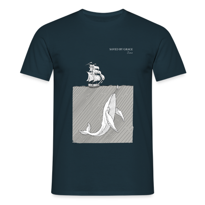 saved by grace - Männer T-Shirt - Navy