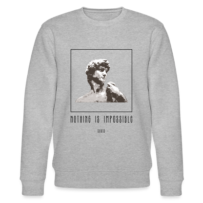 Nichts ist unmöglich - Unisex Bio-Sweatshirt - Grau meliert