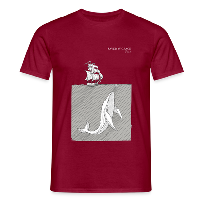 saved by grace - Männer T-Shirt - Ziegelrot