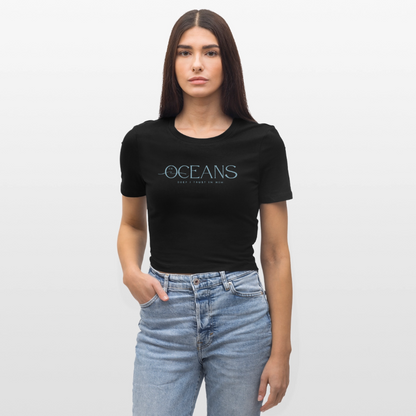 Oceans - Cropped Frauen T-Shirt - Schwarz
