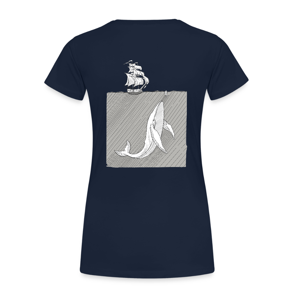 saved by grace - Backprint Frauen T-Shirt - Navy