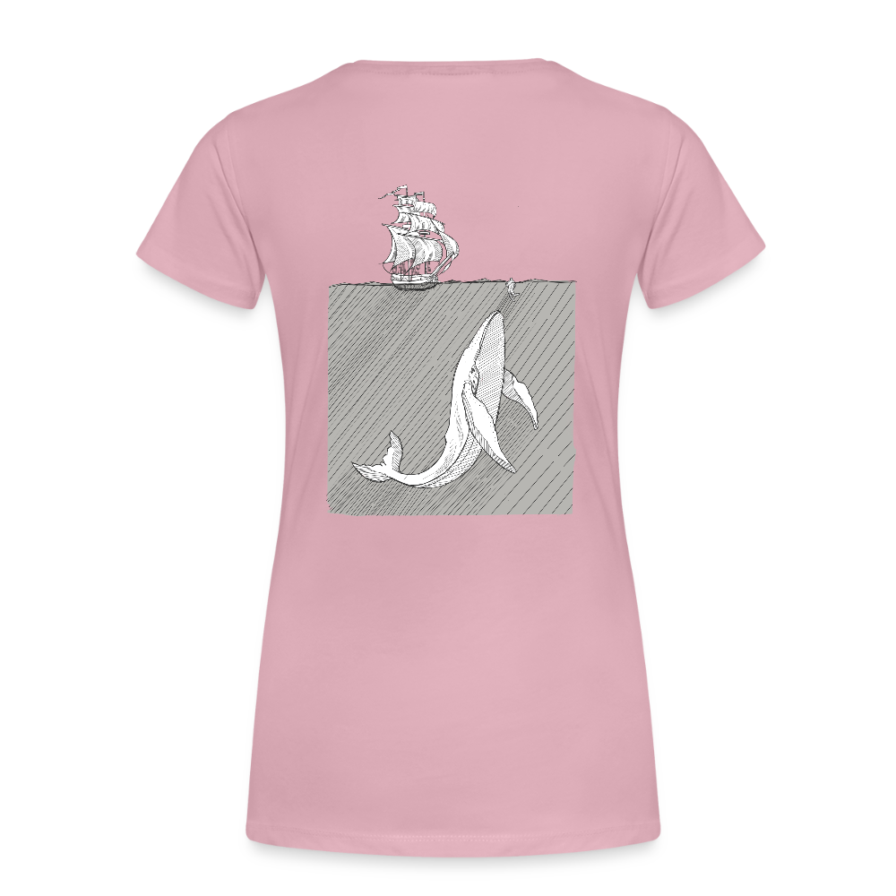 saved by grace - Backprint Frauen T-Shirt - Hellrosa