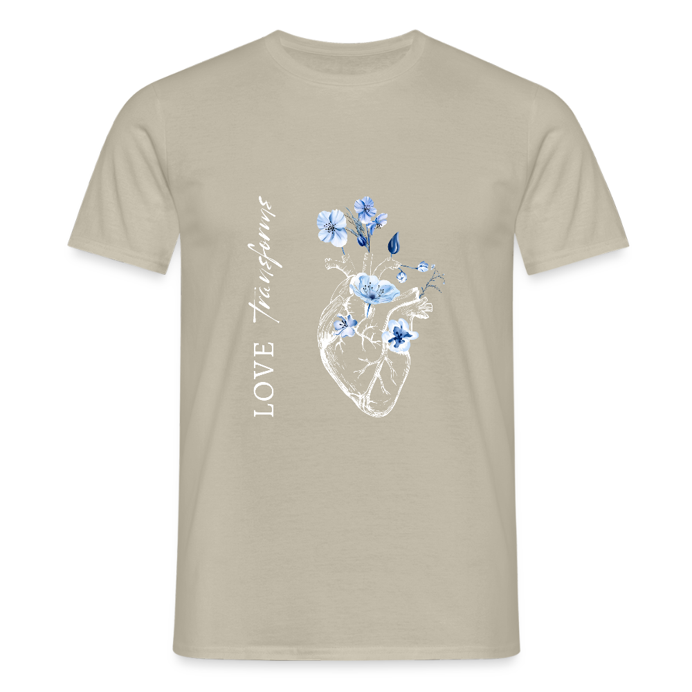 Love transforms - Männer T-Shirt - Sandbeige