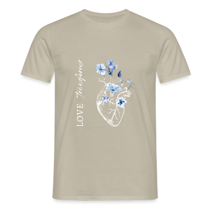 Love transforms - Männer T-Shirt - Sandbeige