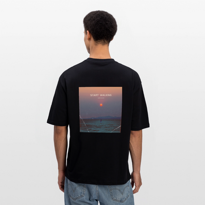 Start Walking - Oversized Unisex T-Shirt - Schwarz