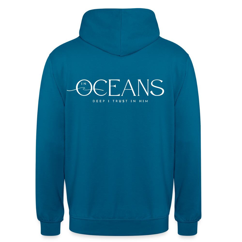 Oceans - Unisex Hoodie Backprint - Tiefseeblau 