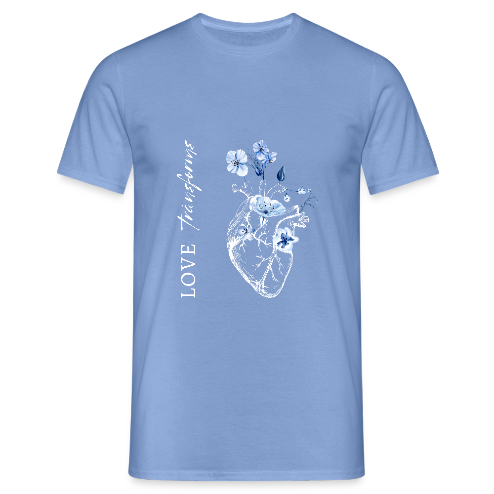 Love transforms - Männer T-Shirt - carolina blue
