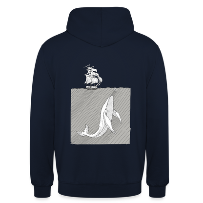 saved by grace - Backprint Unisex Hoodie - Navy