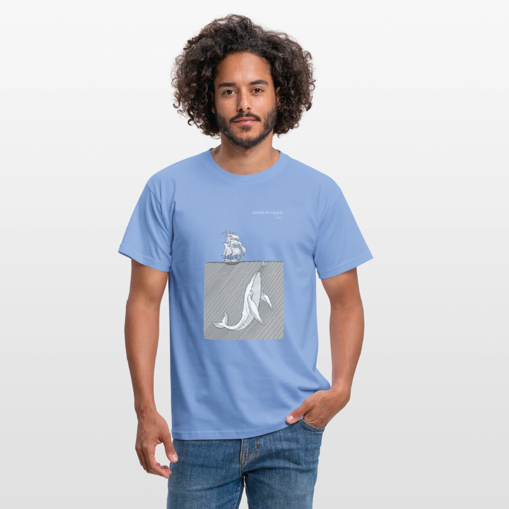 saved by grace - Männer T-Shirt - carolina blue