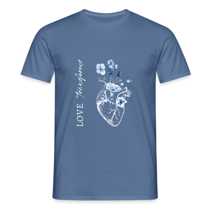 Love transforms - Männer T-Shirt - Taubenblau 