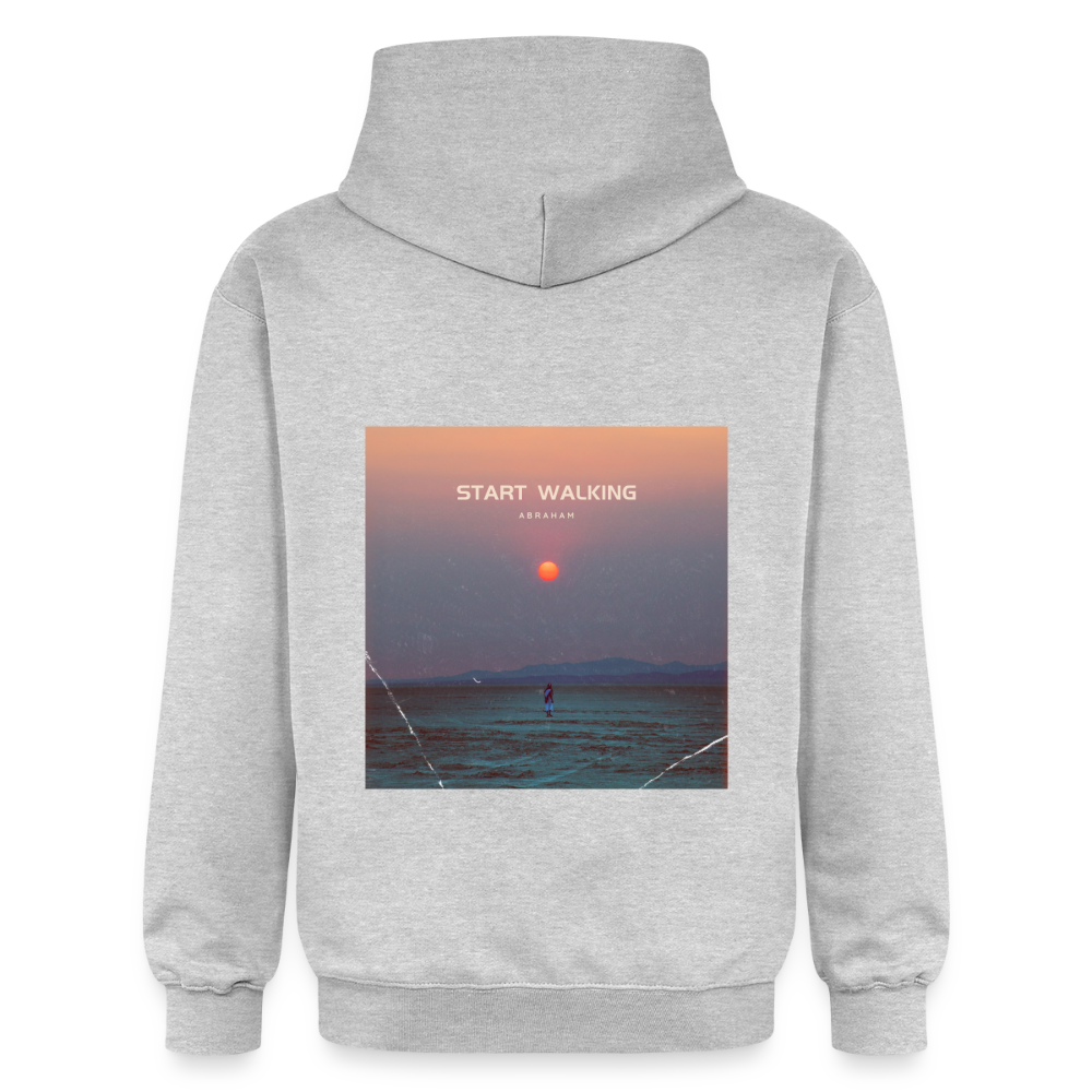 Start walking - Unisex Hoodie - Hellgrau meliert