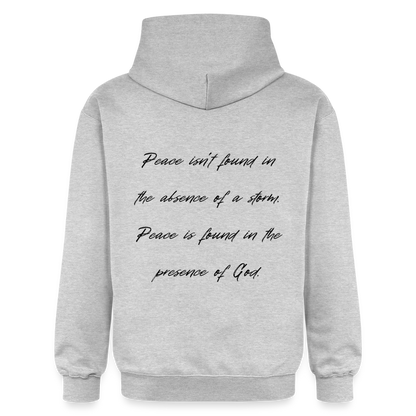 Peace in his presence - Unisex Hoodie - Hellgrau meliert