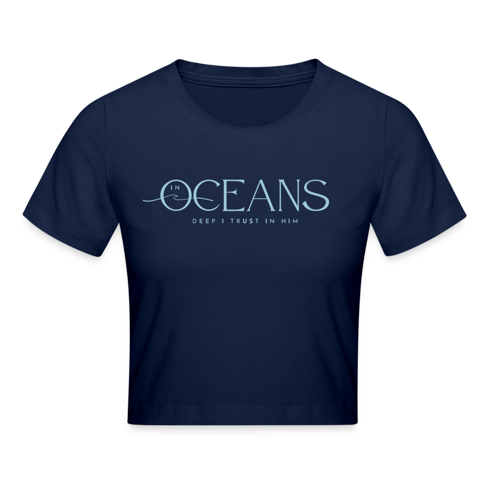 Oceans - Cropped Frauen T-Shirt - Light Navy