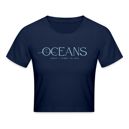 Oceans - Cropped Frauen T-Shirt - Light Navy