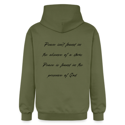 Peace in his presence - Unisex Hoodie - Militärgrün