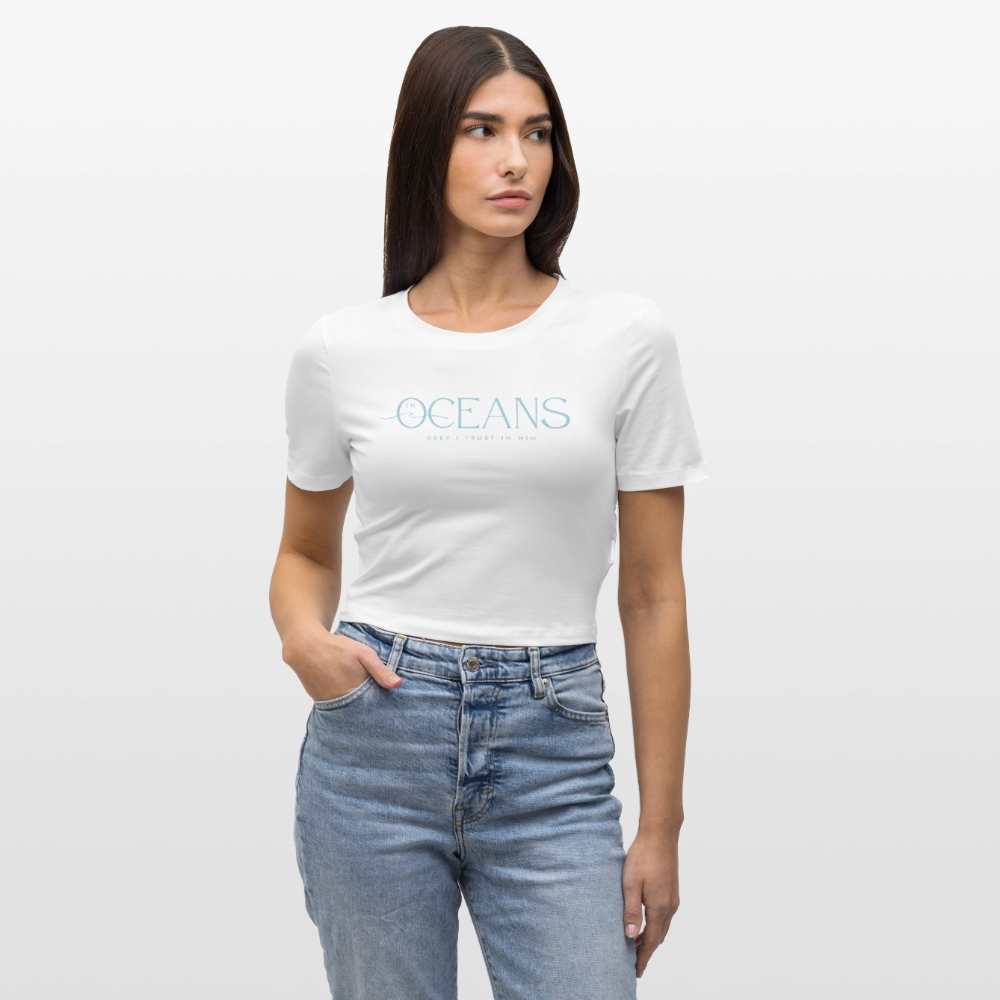 Oceans - Cropped Frauen T-Shirt - Weiß