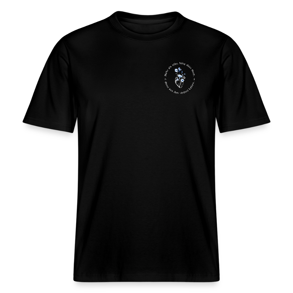Behüte dein Herz - Unisex Bio-T-Shirt - Schwarz