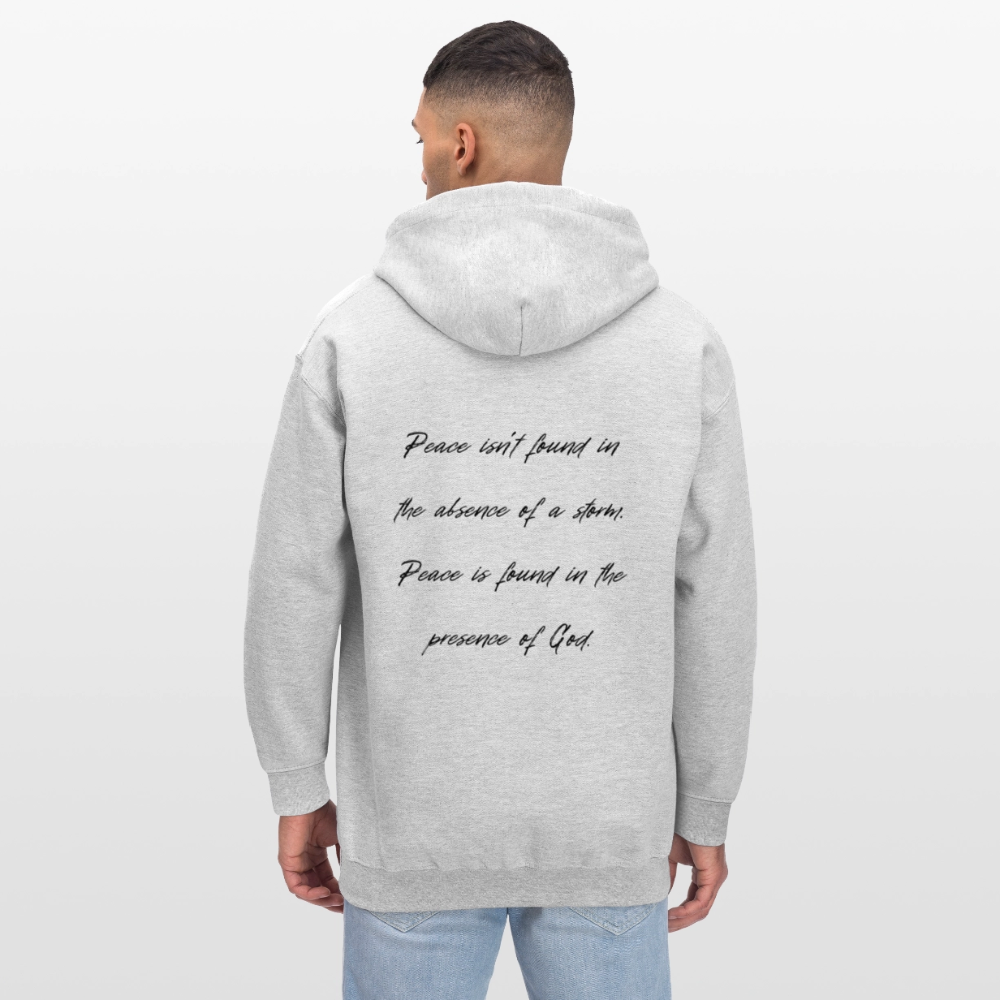 Peace in his presence - Unisex Hoodie - Hellgrau meliert
