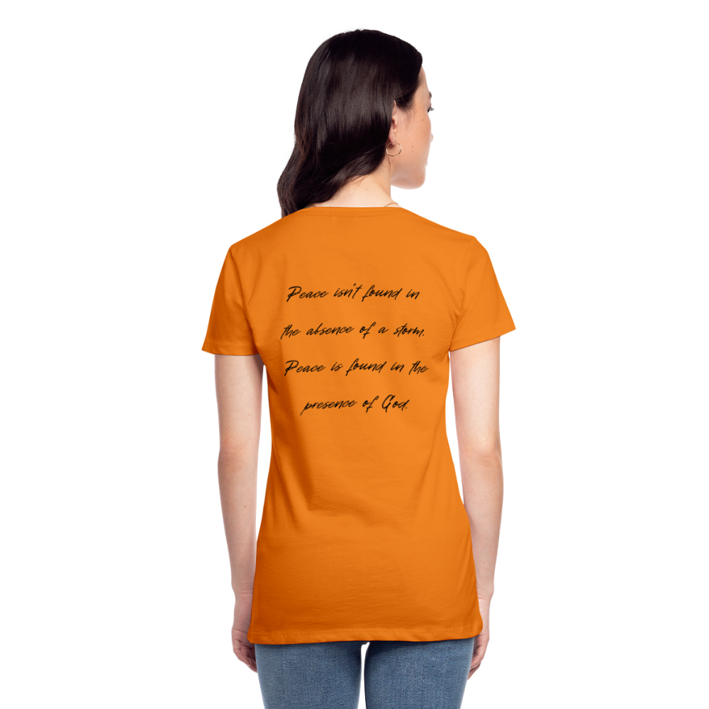 Peace in his presence - Frauen T-Shirt - Orange