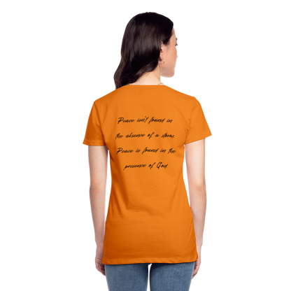 Peace in his presence - Frauen T-Shirt - Orange