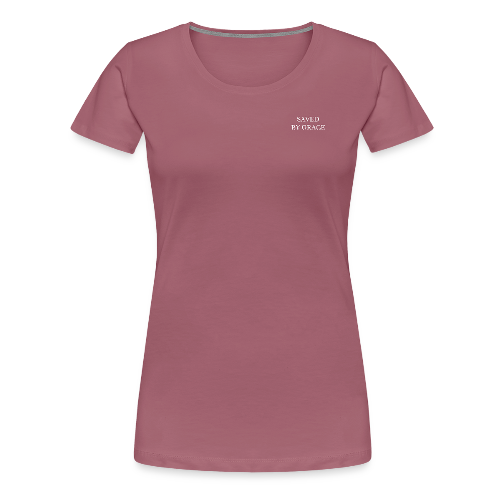 saved by grace - Backprint Frauen T-Shirt - Malve