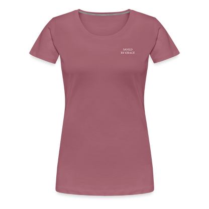 saved by grace - Backprint Frauen T-Shirt - Malve