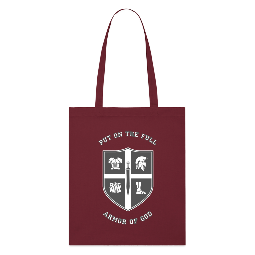 Put on the full armor of God - Stoffbeutel - Burgunderrot