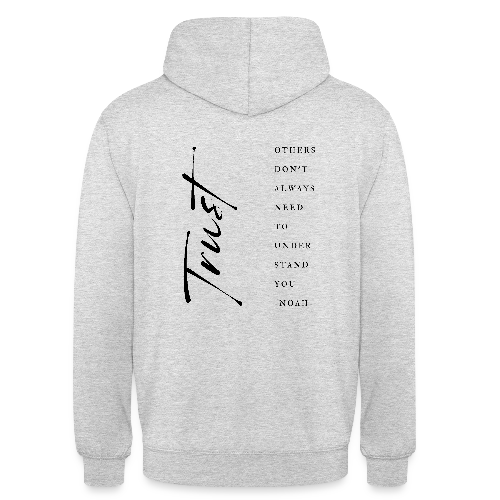 trust - Unisex Hoodie - Hellgrau meliert