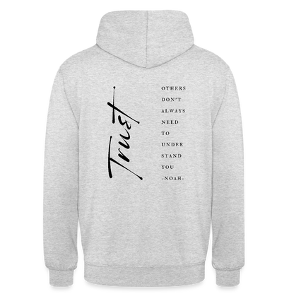 trust - Unisex Hoodie - Hellgrau meliert
