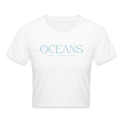 Oceans - Cropped Frauen T-Shirt - Weiß