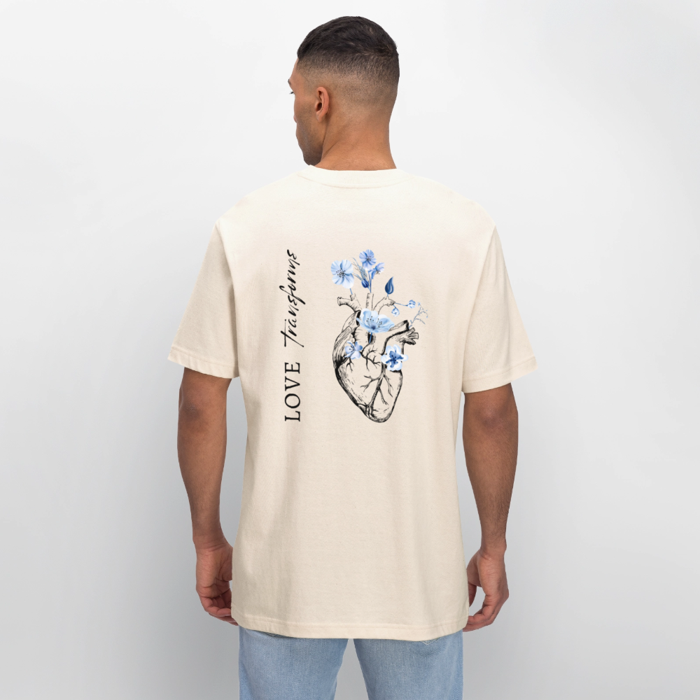 Love transforms - Oversized Unisex T-Shirt - Naturweiß 