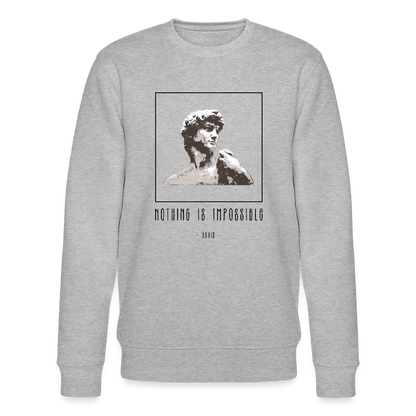 Nichts ist unmöglich - Unisex Bio-Sweatshirt - Grau meliert