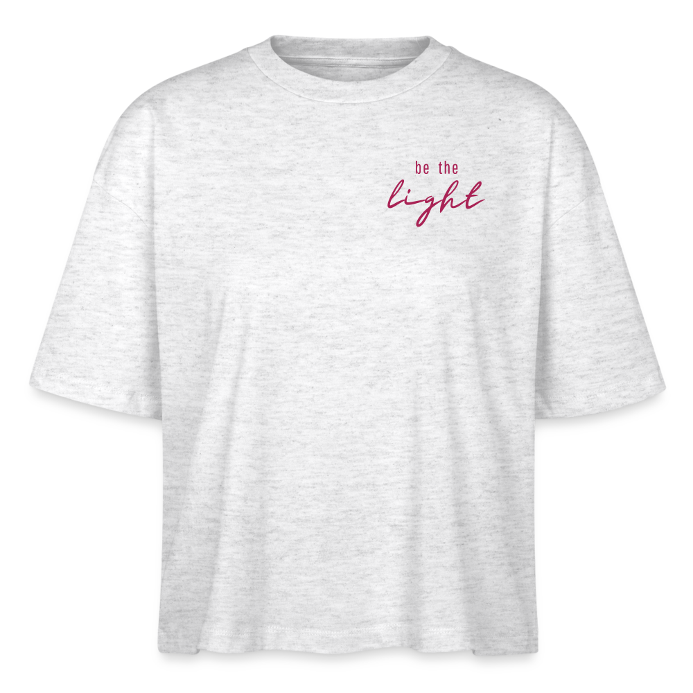 be the light - Frauen T-Shirt - Weiß meliert