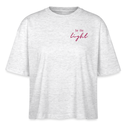 be the light - Frauen T-Shirt - Weiß meliert